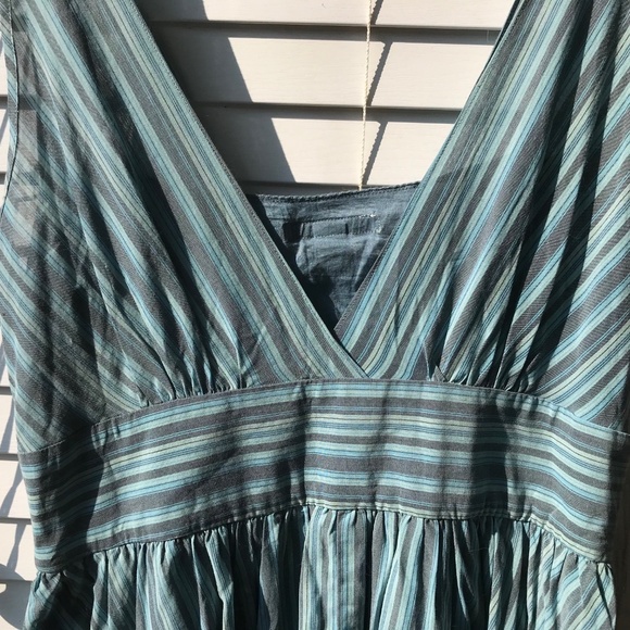 Banana Republic Blue Striped Midi Dress - Picture 3 of 4